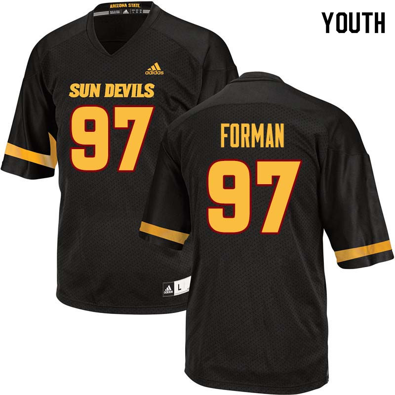 Youth #97 Shannon Forman Arizona State Sun Devils College Football Jerseys Sale-Black